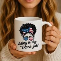 Voting Is My Black Job Coffee Mug thumb 3