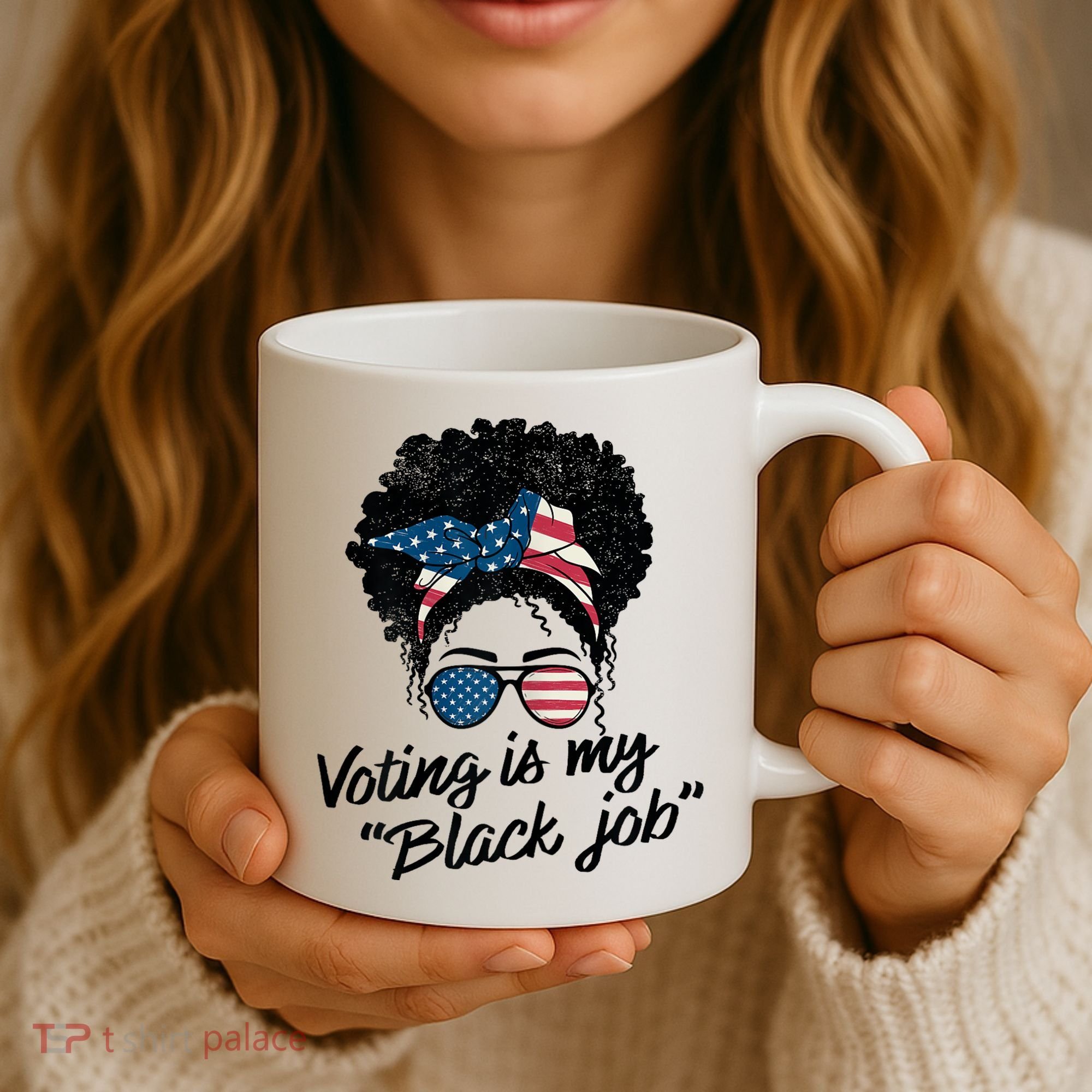 Voting Is My Black Job Coffee Mug