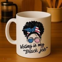 Voting Is My Black Job Coffee Mug thumb 4