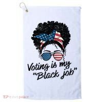 Voting Is My Black Job Golf Towel thumb 0