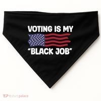 Voting Is My Black Job America USA-Made Doggie Bandana thumb 0