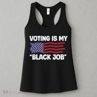 Voting Is My Black Job America Women's Tank Top thumb 3