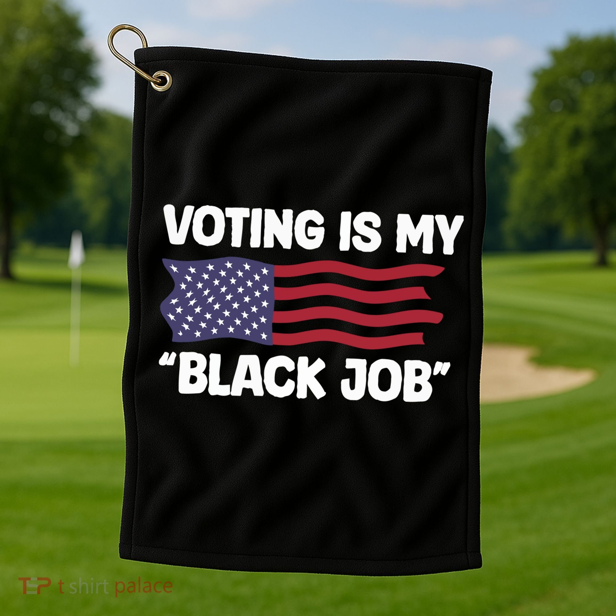 Voting Is My Black Job America Golf Towel