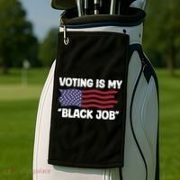 Voting Is My Black Job America Golf Towel thumb 2