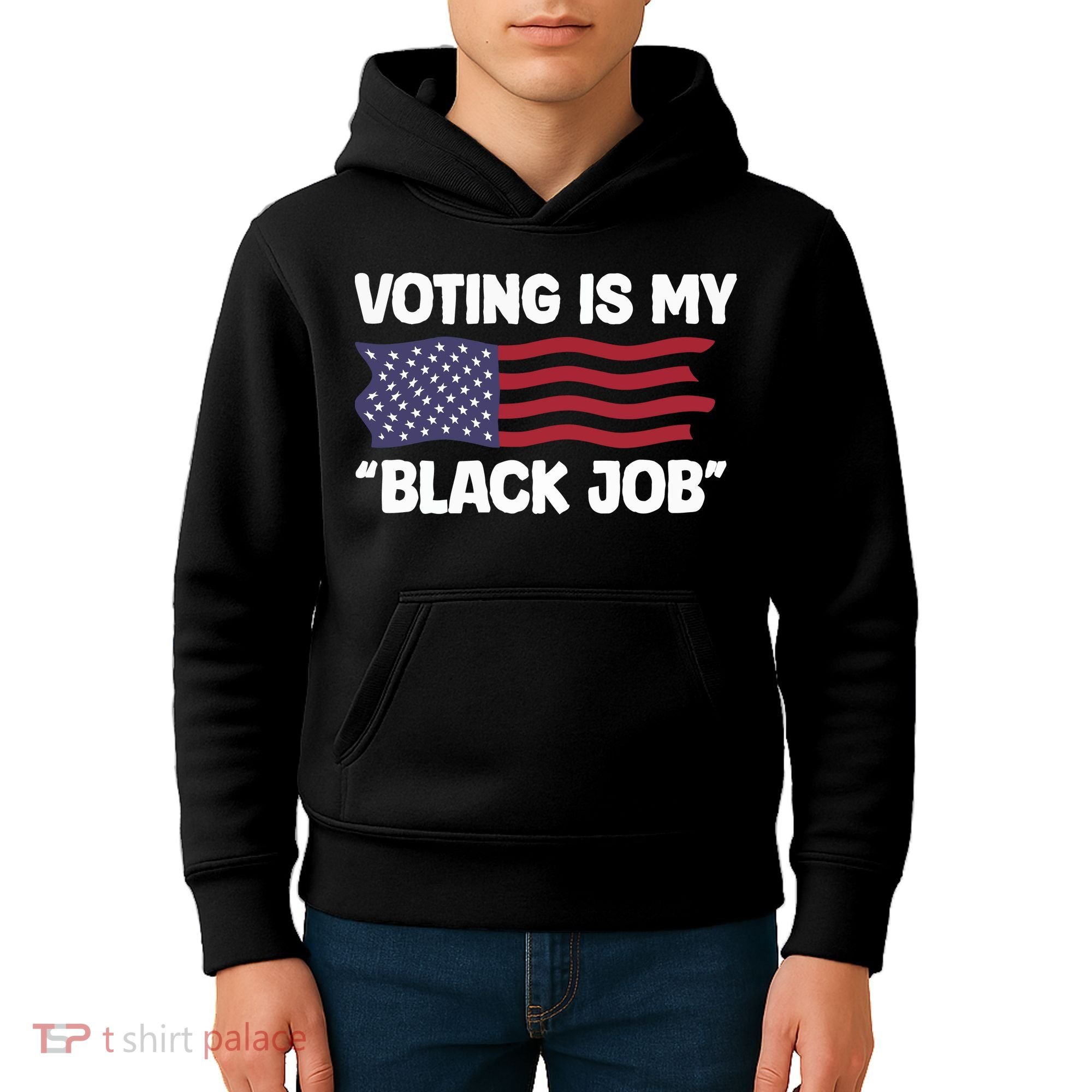 Voting Is My Black Job America Kids Hoodie