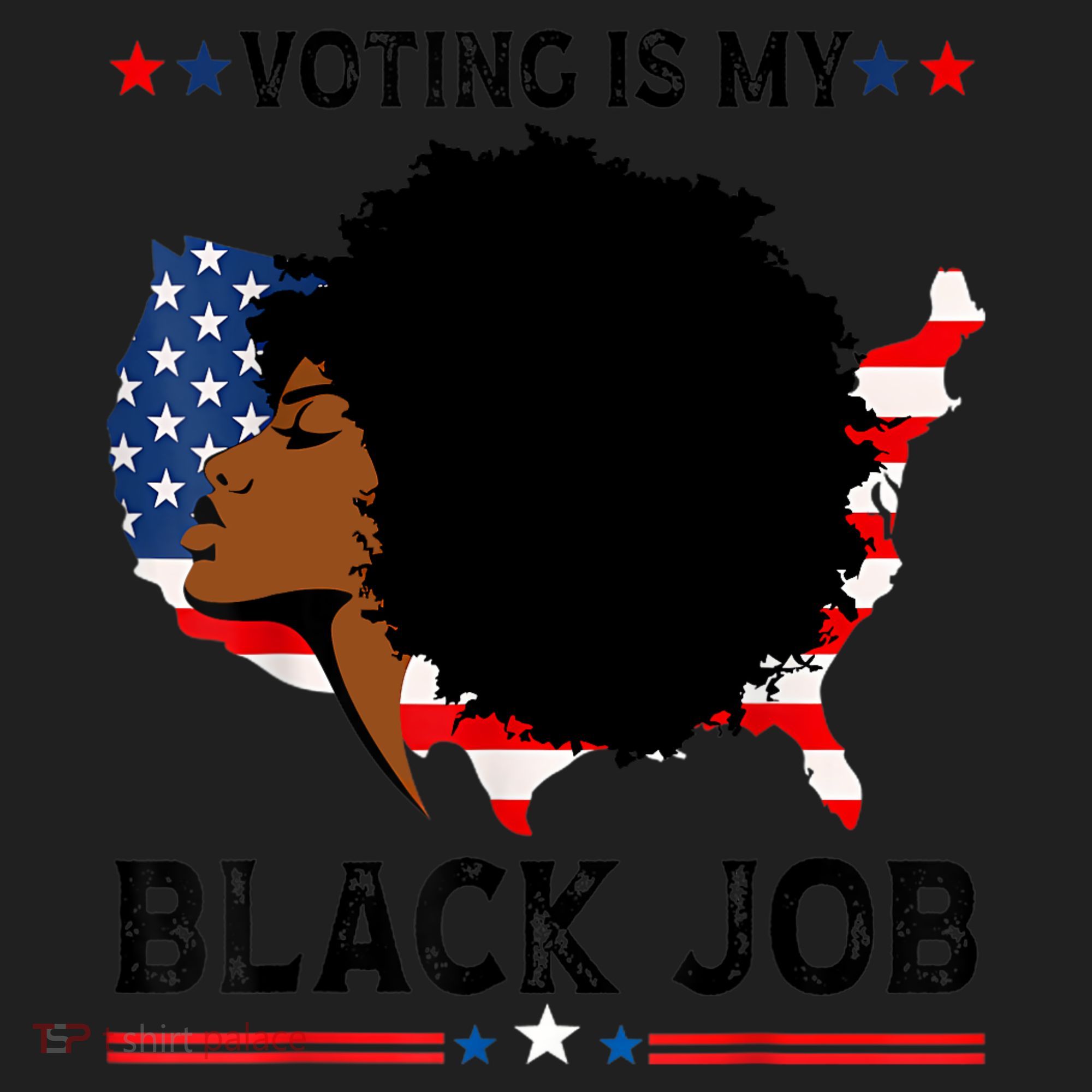 Voting Is My Black Job Black American Voting Women's Sweatshirt