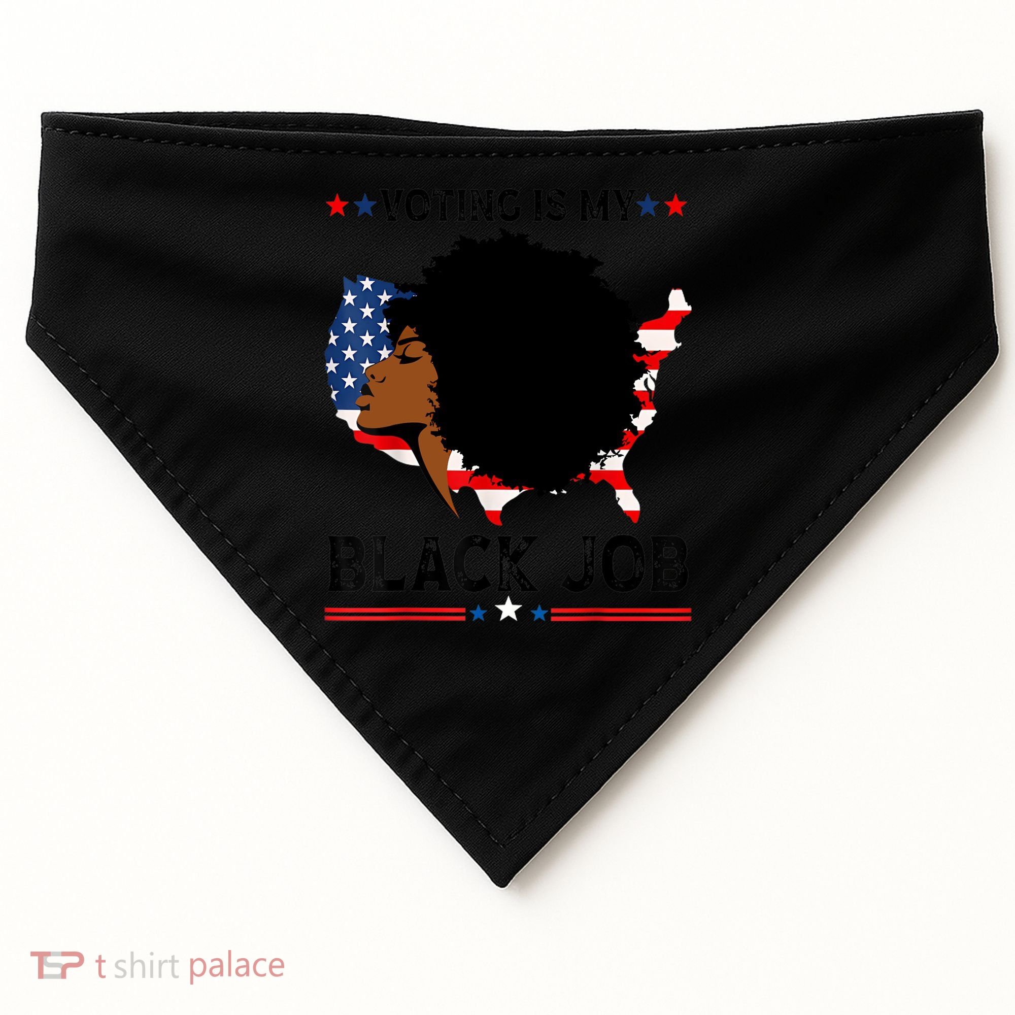 Voting Is My Black Job Black American Voting USA-Made Doggie Bandana