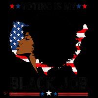 Voting Is My Black Job Black American Voting Button thumb 1