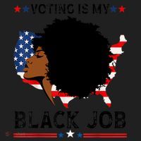 Voting Is My Black Job Black American Voting Beanie thumb 2