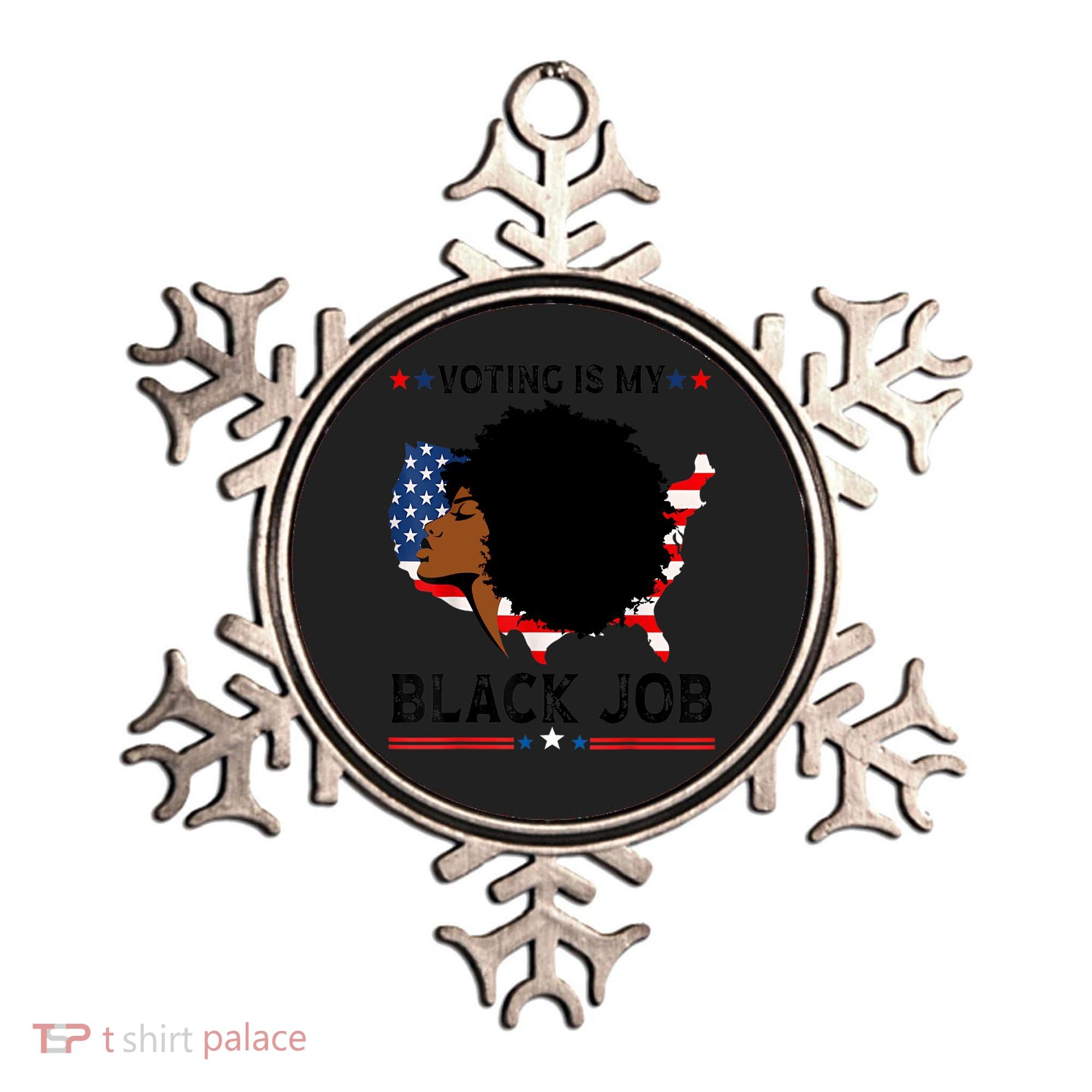 Voting Is My Black Job Black American Voting Ornament