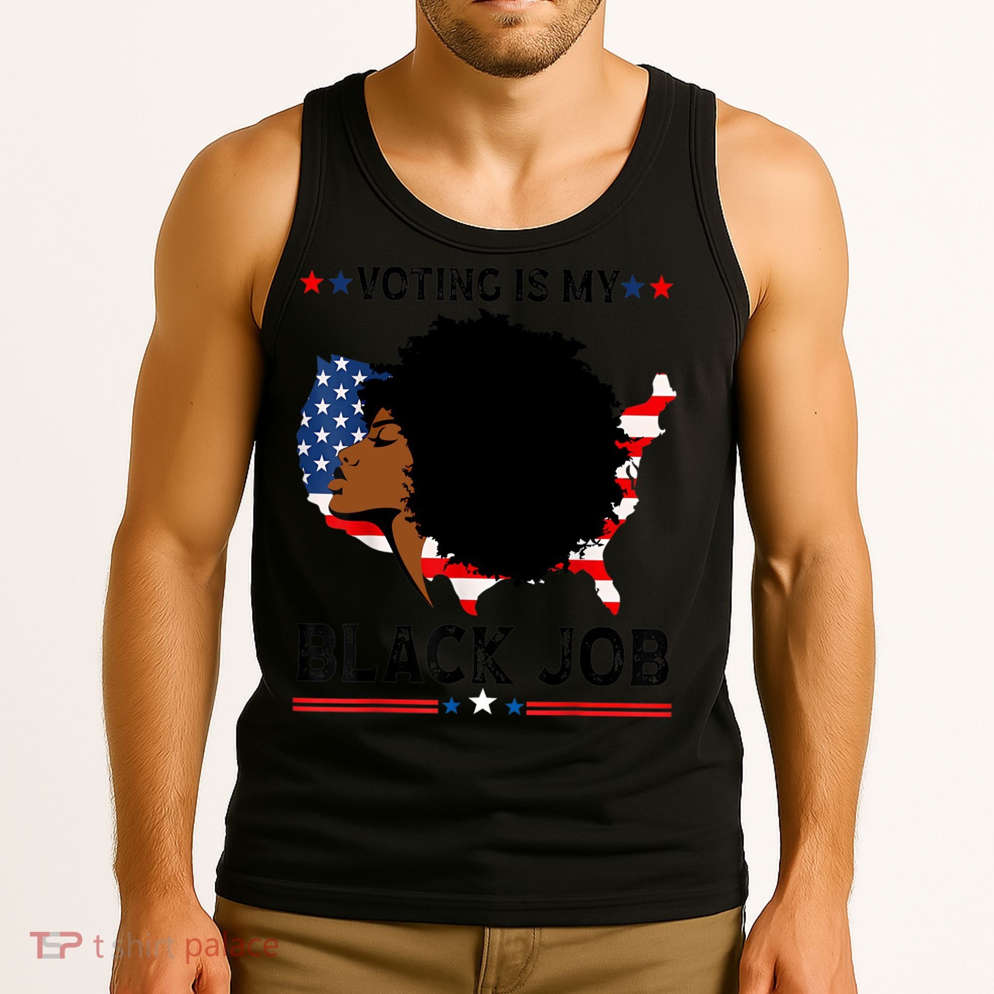 Voting Is My Black Job Black American Voting Tank Top