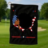 Voting Is My Black Job Black American Voting Golf Towel thumb 1