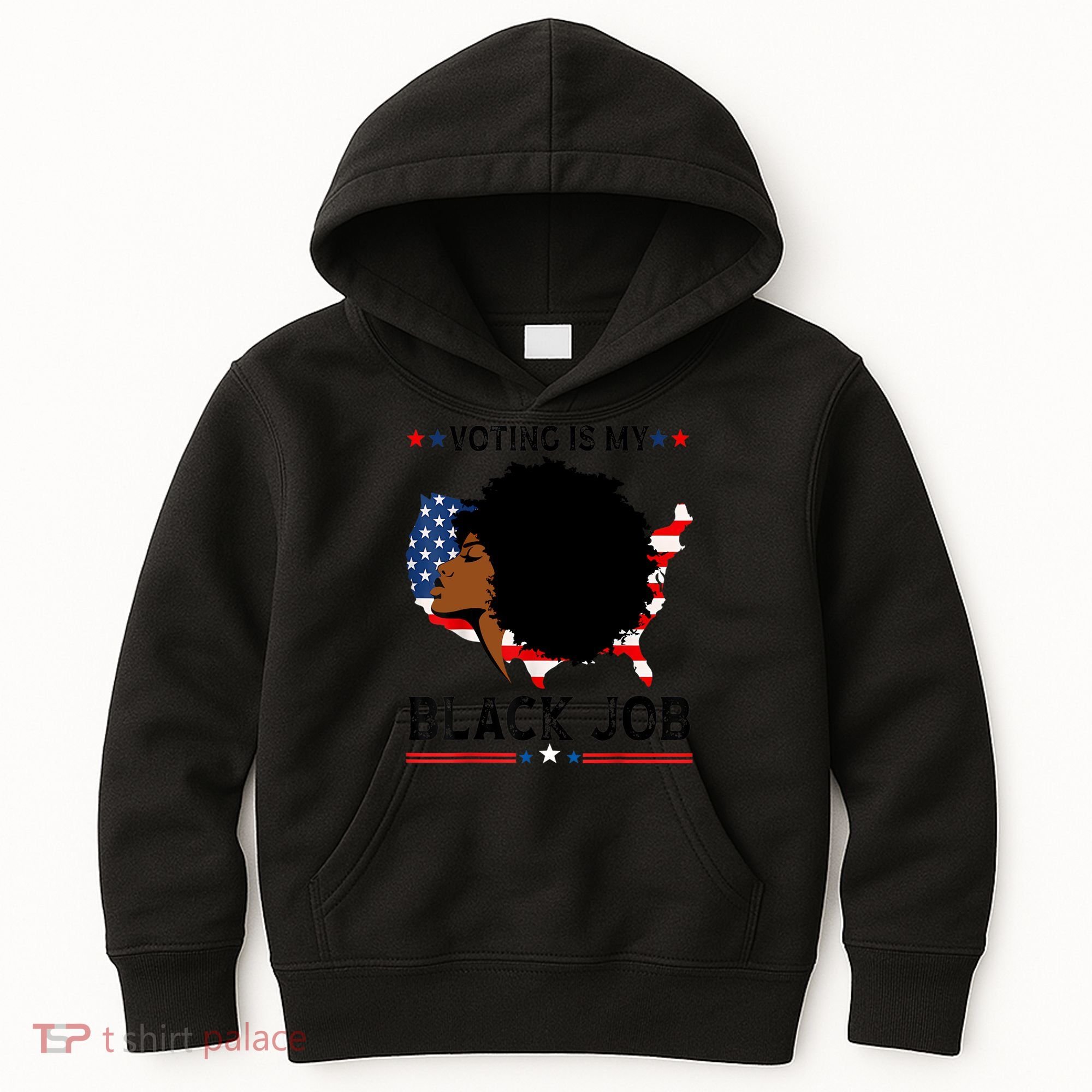 Voting Is My Black Job Black American Voting Kids Hoodie