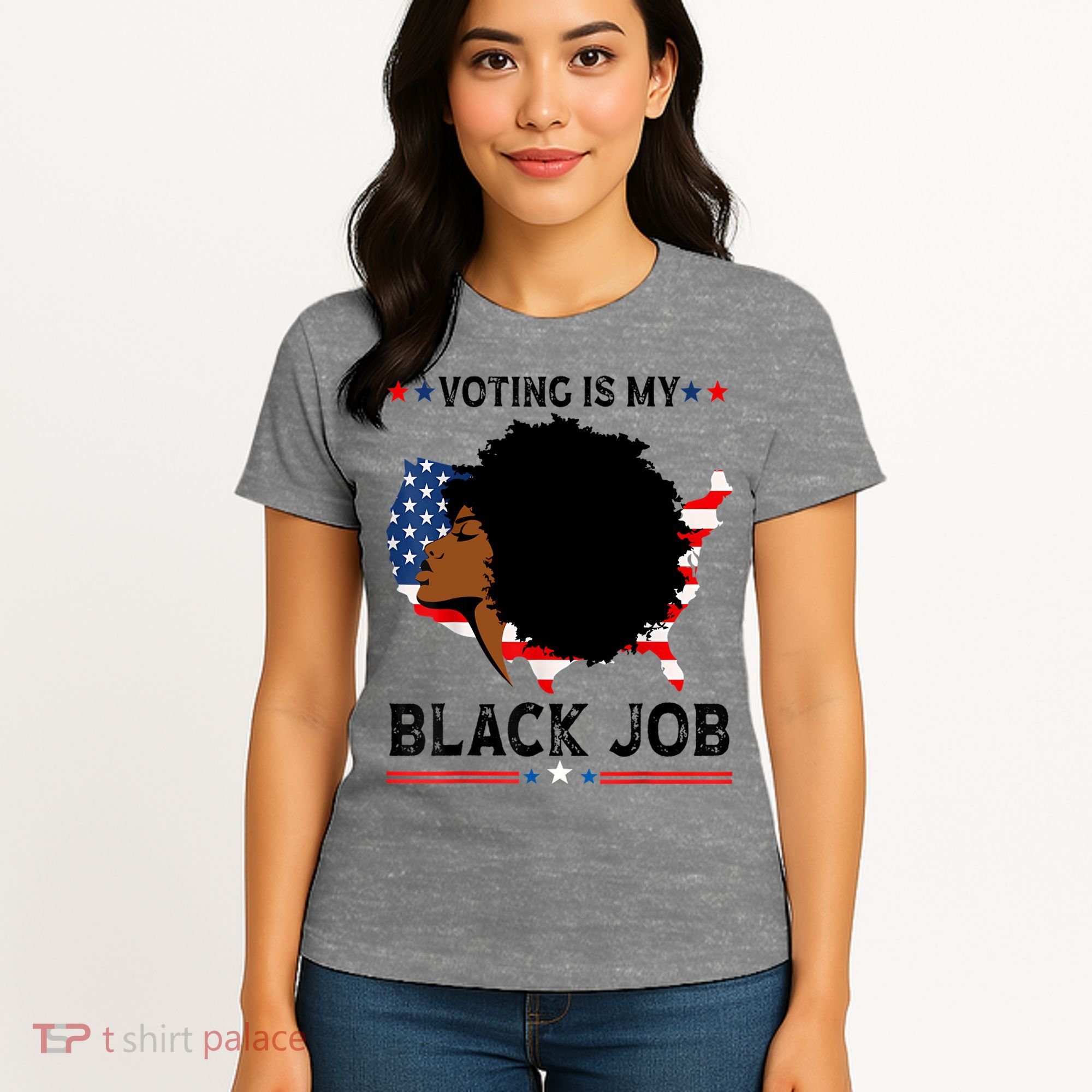 Voting Is My Black Job Black American Voting Women's T-Shirt
