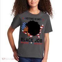 Voting Is My Black Job Black American Voting Kids T-Shirt thumb 2