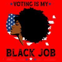 Voting Is My Black Job Black American Voting Santa Hat thumb 1