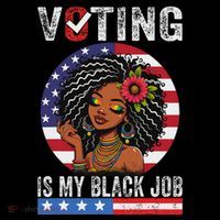 Voting Is My Black Job Toddler Hoodie thumb 2