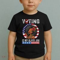 Voting Is My Black Job Toddler T-Shirt thumb 2