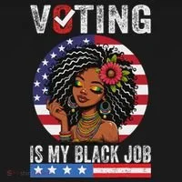 Voting Is My Black Job Women's Long Sleeve Shirt thumb 2