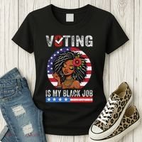 Voting Is My Black Job Women's T-Shirt thumb 3