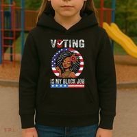 Voting Is My Black Job Kids Hoodie thumb 3