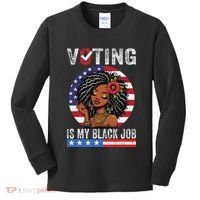 Voting Is My Black Job Kids Long Sleeve Shirt thumb 0