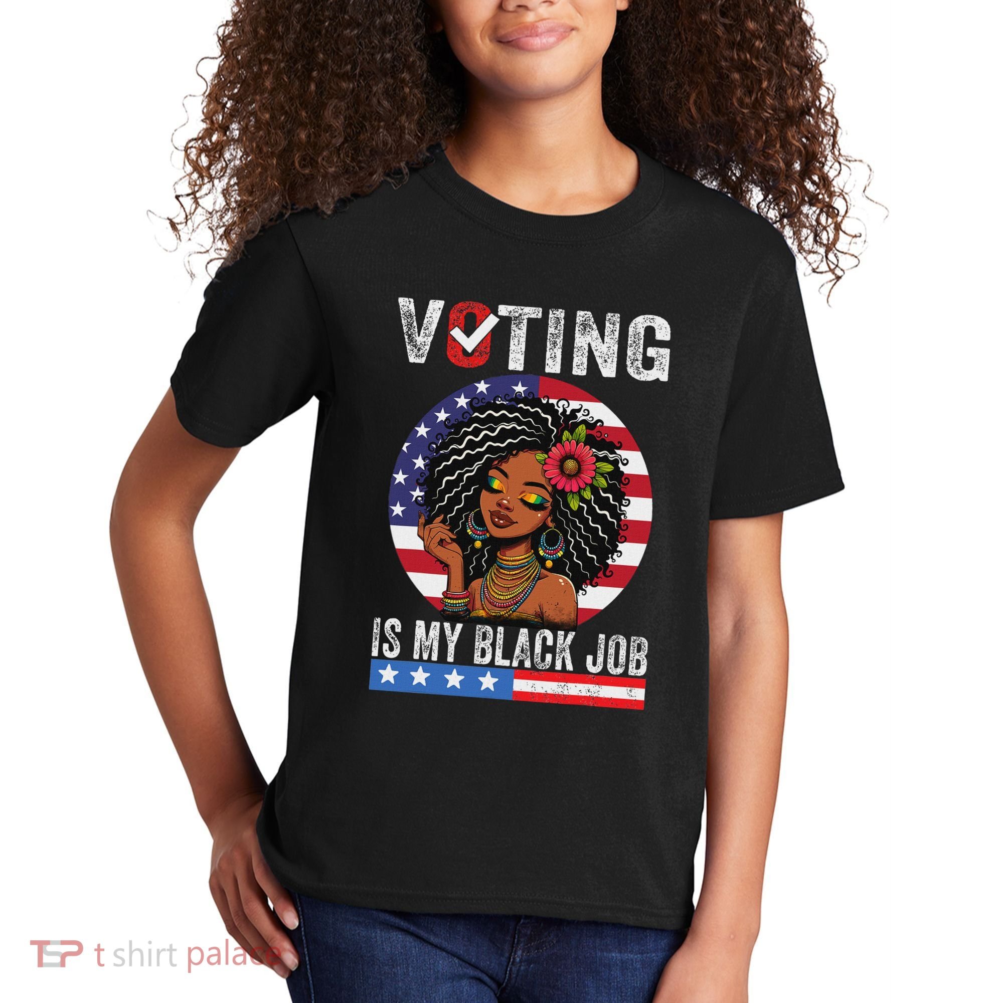 Voting Is My Black Job Kids T-Shirt