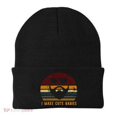 Vintage I Make Cute Babies Funny Confident Dads Beanie