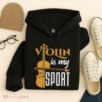 Violin Is My Sport Violinist Violin Player Instrument Hoodie thumb 4