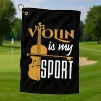 Violin Is My Sport Violinist Violin Player Instrument Golf Towel thumb 1