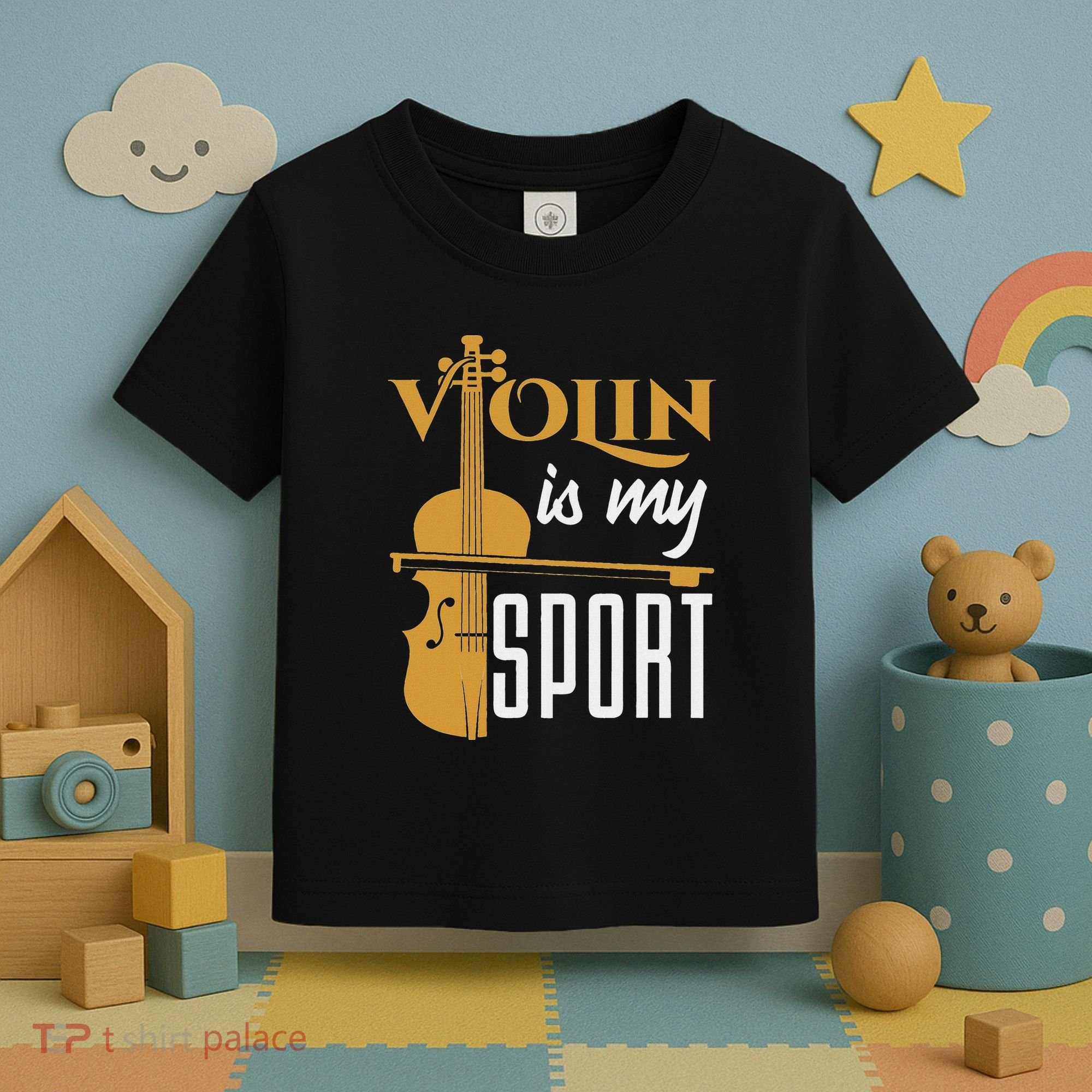 Violin Is My Sport Violinist Violin Player Instrument Toddler T-Shirt