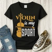 Violin Is My Sport Violinist Violin Player Instrument Women's T-Shirt thumb 3