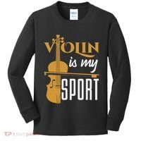 Violin Is My Sport Violinist Violin Player Instrument Kids Long Sleeve Shirt thumb 0
