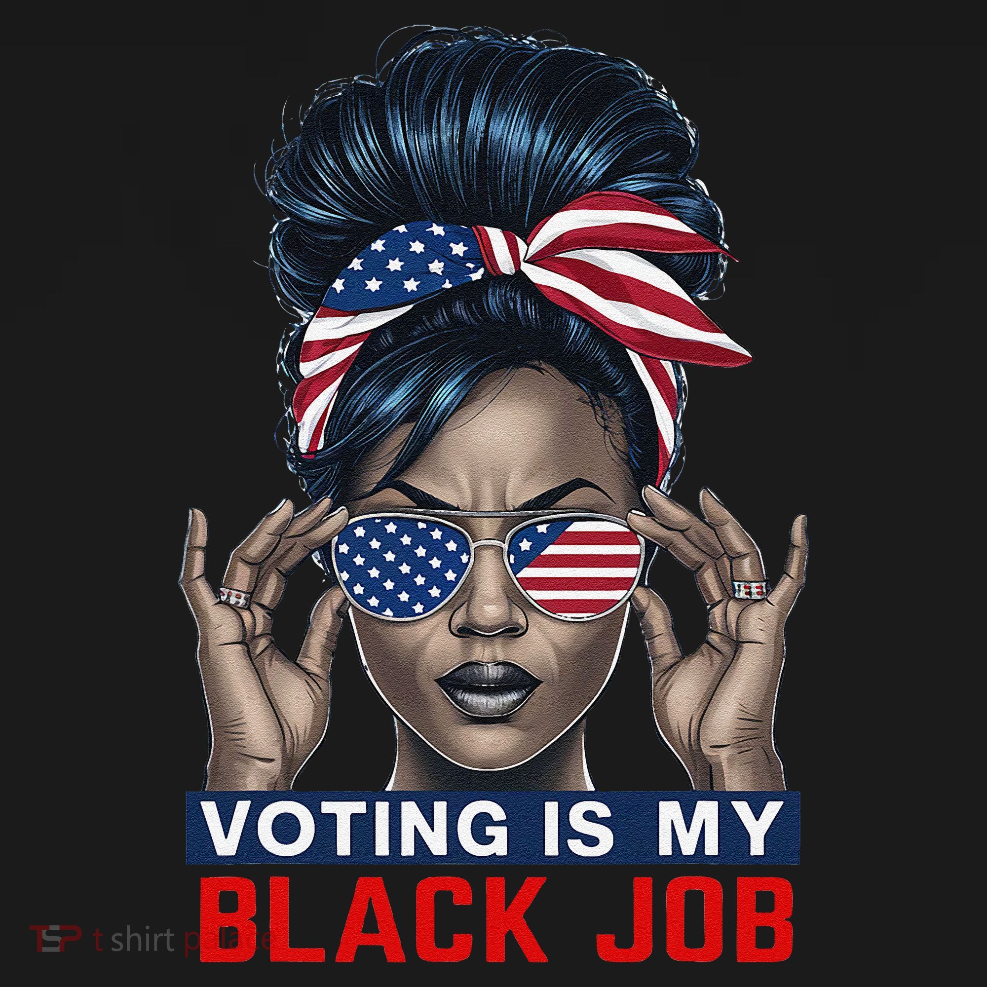 Voting Is My Black Job Funny Election African American Vote Gift Hoodie
