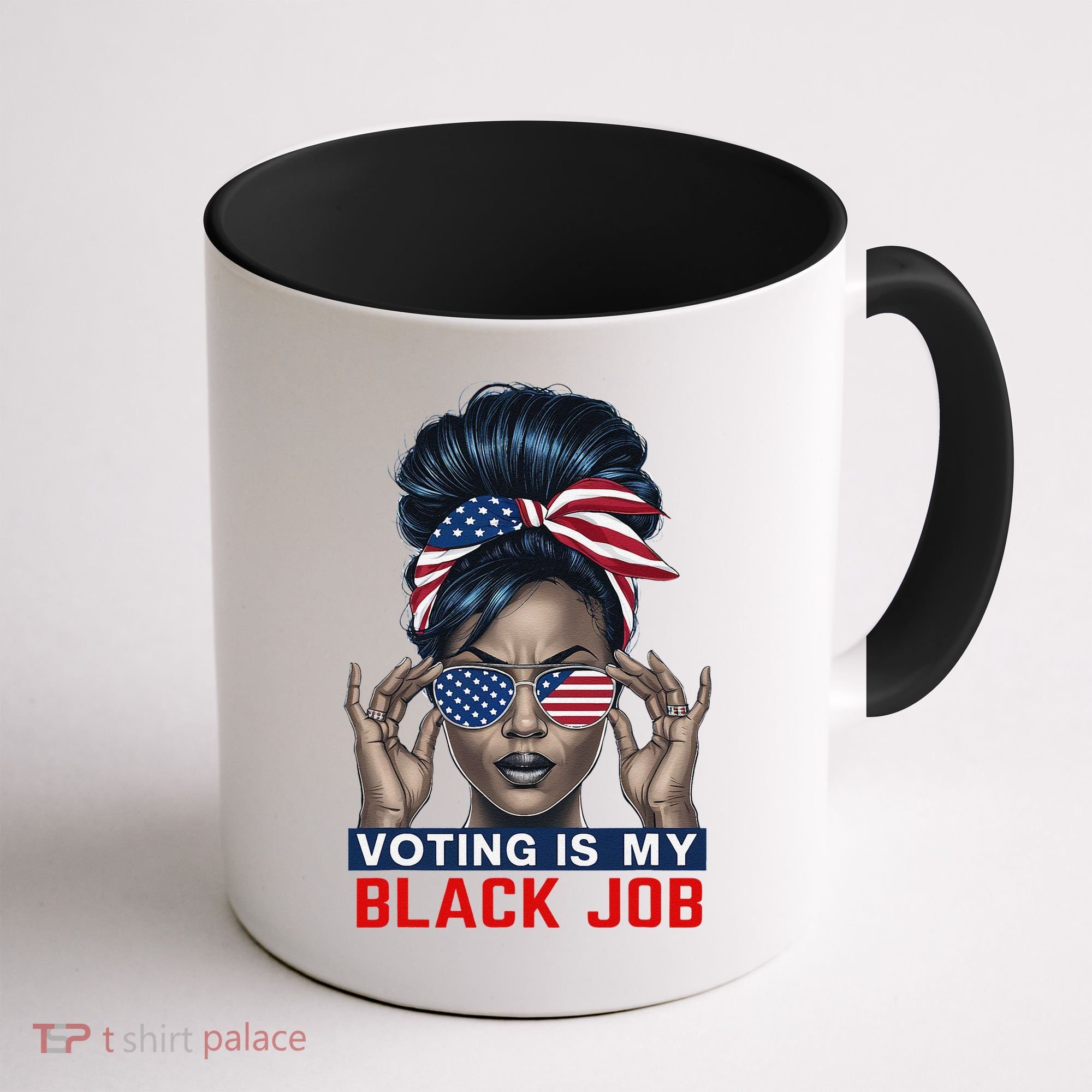 Voting Is My Black Job Funny Election African American Vote Gift Coffee Mug