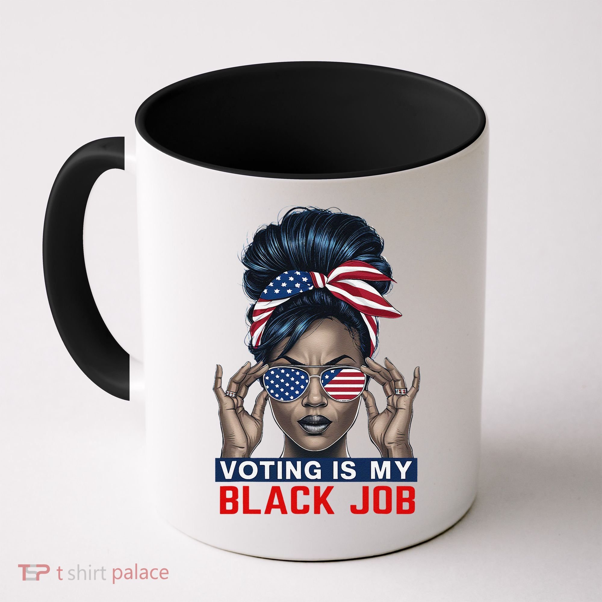 Voting Is My Black Job Funny Election African American Vote Gift Coffee Mug