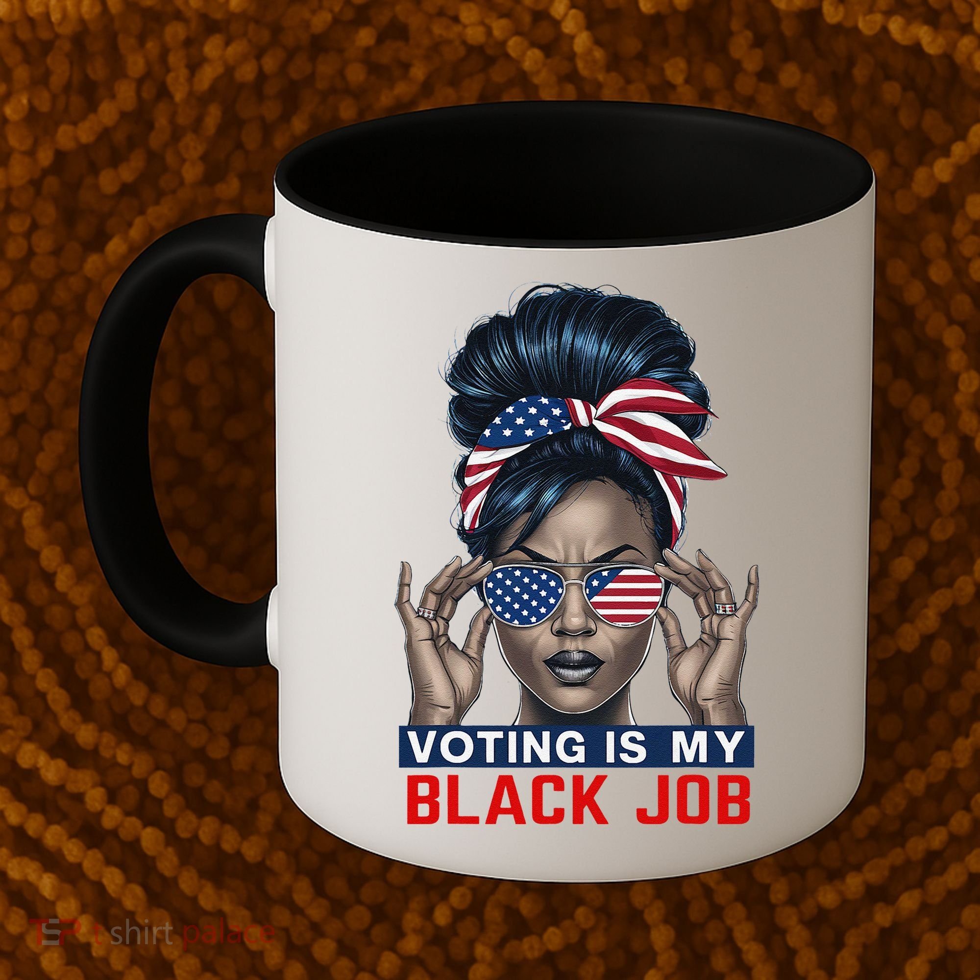 Voting Is My Black Job Funny Election African American Vote Gift Coffee Mug