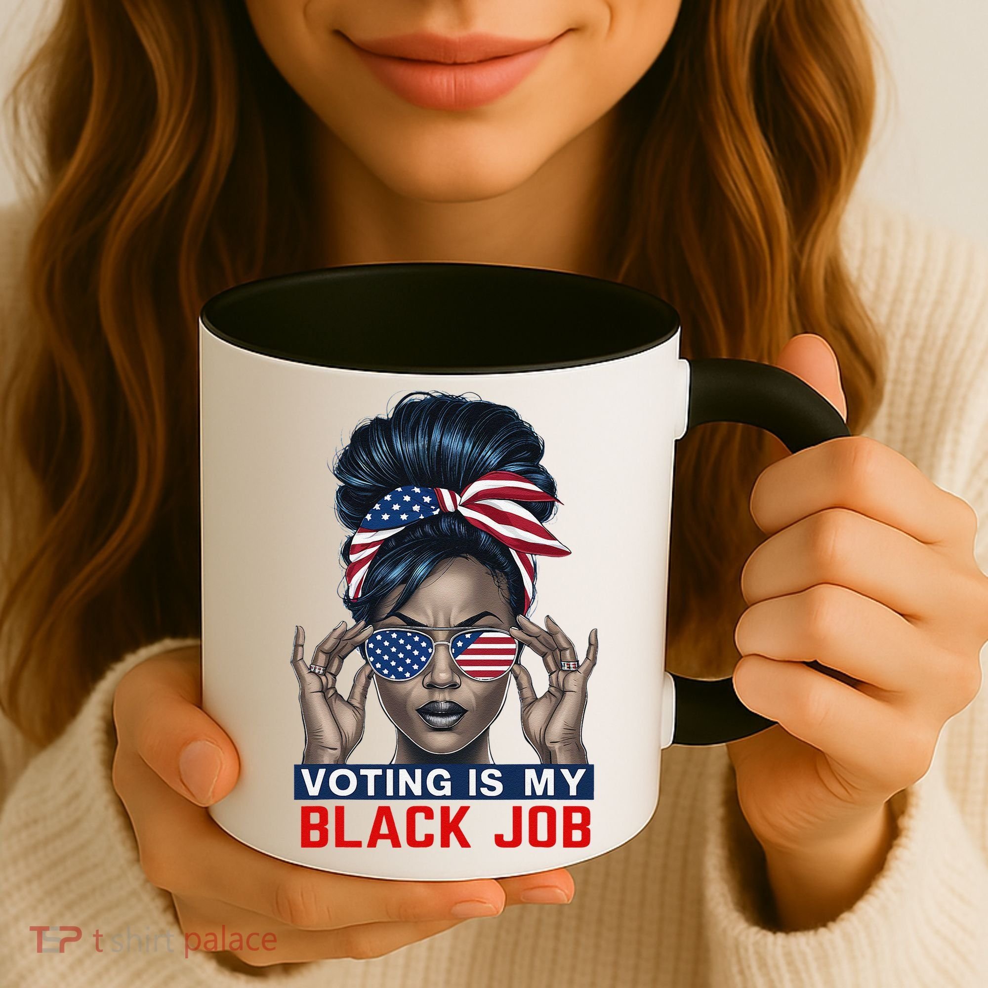 Voting Is My Black Job Funny Election African American Vote Gift Coffee Mug