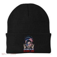 Voting Is My Black Job Funny Election African American Vote Gift Beanie thumb 0