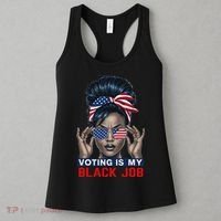 Voting Is My Black Job Funny Election African American Vote Gift Women's Tank Top thumb 3