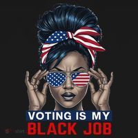 Voting Is My Black Job Funny Election African American Vote Gift Women's Tank Top thumb 5