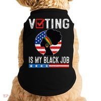Voting Is My Black Job Flag Funny Doggie Tank thumb 0