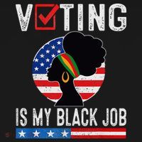 Voting Is My Black Job Flag Funny USA-Made Doggie Bandana thumb 2