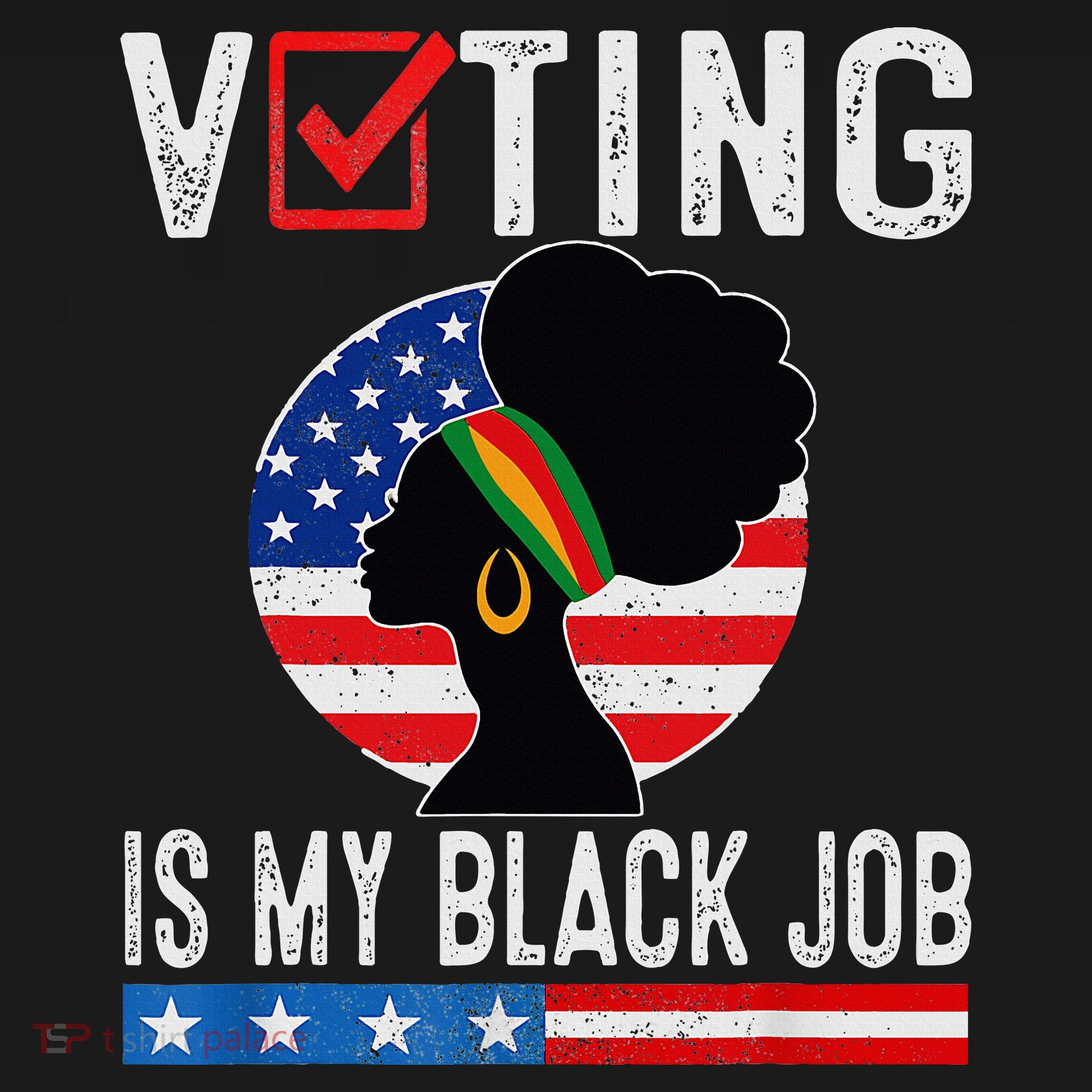 Voting Is My Black Job Flag Funny Backpack