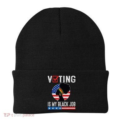 Voting Is My Black Job Flag Funny Beanie