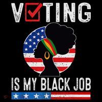 Voting Is My Black Job Flag Funny Women's Hoodie thumb 2