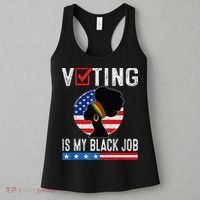 Voting Is My Black Job Flag Funny Women's Tank Top thumb 3