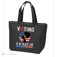 Voting Is My Black Job Flag Funny Tote Bag thumb 3