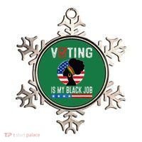 Voting Is My Black Job Flag Funny Ornament thumb 0