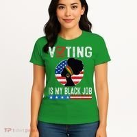 Voting Is My Black Job Flag Funny Women's T-Shirt thumb 4